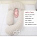 ASDF Oreiller de grossesse - Avec taie d'oreiller en coton confortable et housse intérieure en microfibre - for soutenir le dos - Soutient le dos  les fesses  les jambes et le ventre de femme enceinte - B07VDF613D